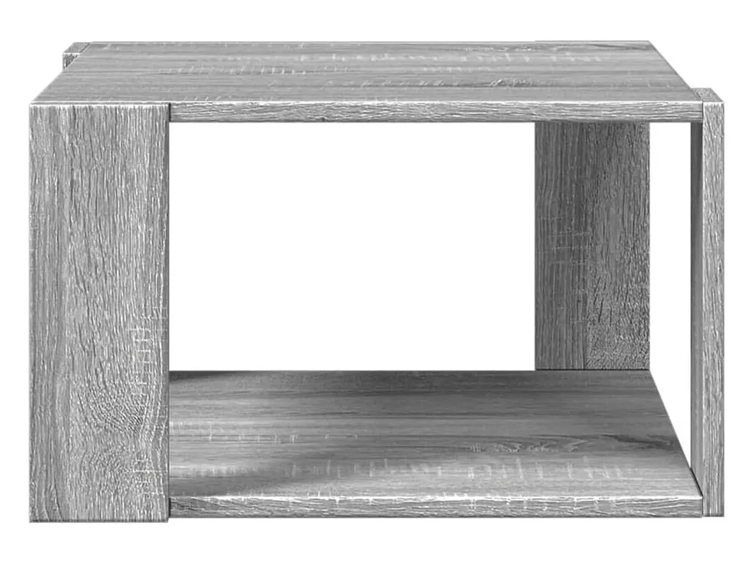 Outlet Mesa de centro 51,5x51,5x30cm derivados de madeira cinza sonoma PT373808 Cinzento claro