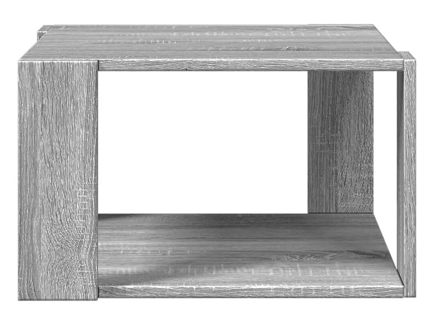 Outlet Mesa de centro 51,5x51,5x30cm derivados de madeira cinza sonoma PT373808 Cinzento claro