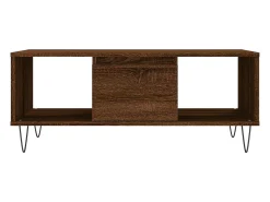 Best vidaxl Mesa de centro 90x50x36,5cm derivados madeira carvalho castanho Natural claro