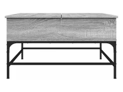 Mesa De Centro* Mesa de centro 80x80x45cm deriv. madeira/metal sonoma PT810157 Cinzento