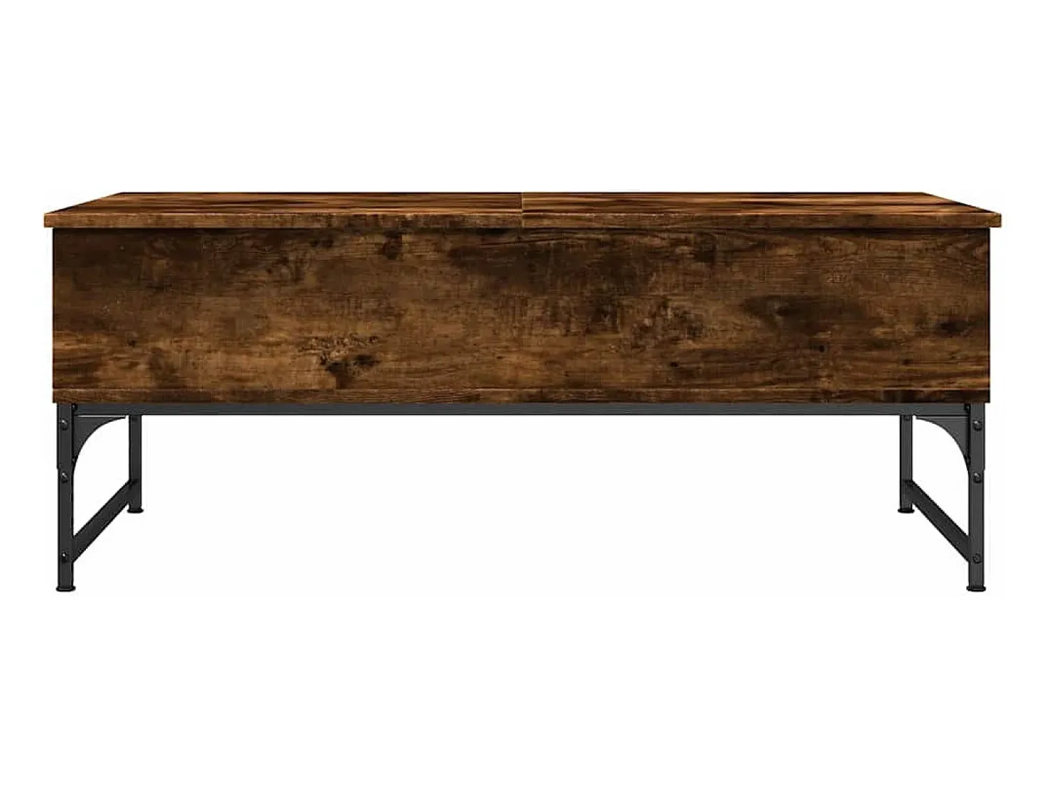 Mesa De Centro*vidaxl Mesa de centro 100x50x40cm deriv. madeira/metal carvalho fumado Castanho