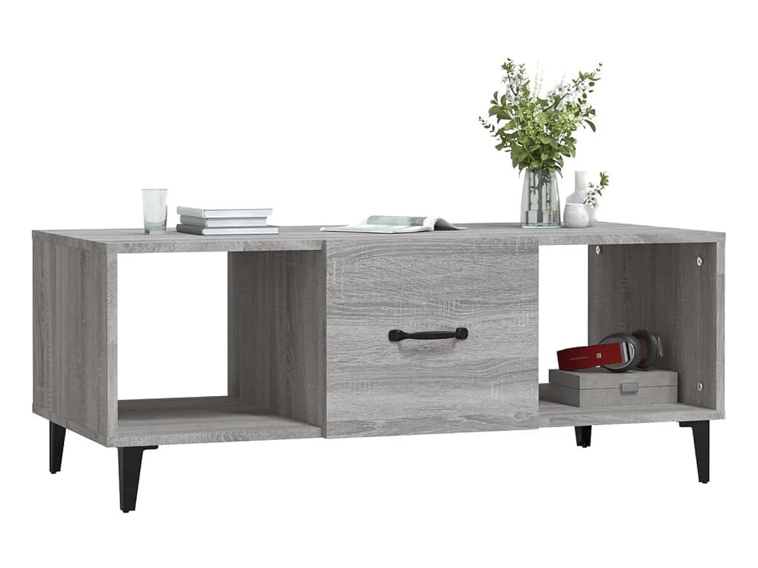 Mesa de centro 102x50x40cm derivados de madeira sonoma PT436428^ Mesa De Centro