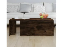 Clearance Mesa de centro 150x50x35cm derivados de madeira carvalho fumado PT977663 Castanho