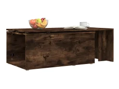 Clearance Mesa de centro 150x50x35cm derivados de madeira carvalho fumado PT977663 Castanho