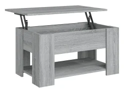 Mesa De Centro| Mesa de centro 79x49x41cm derivados de madeira sonoma PT814875 Cinzento