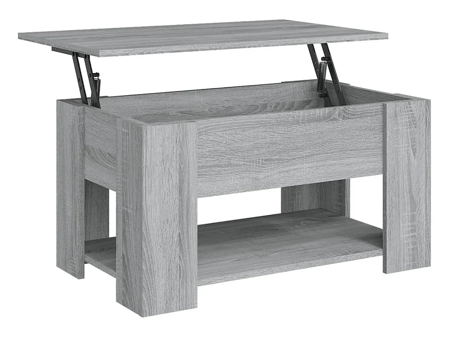 Mesa De Centro| Mesa de centro 79x49x41cm derivados de madeira sonoma PT814875 Cinzento