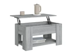 Mesa De Centro| Mesa de centro 79x49x41cm derivados de madeira sonoma PT814875 Cinzento