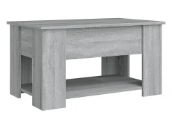 Mesa De Centro| Mesa de centro 79x49x41cm derivados de madeira sonoma PT814875 Cinzento