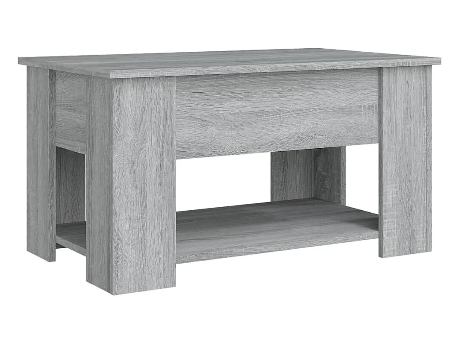 Mesa De Centro| Mesa de centro 79x49x41cm derivados de madeira sonoma PT814875 Cinzento