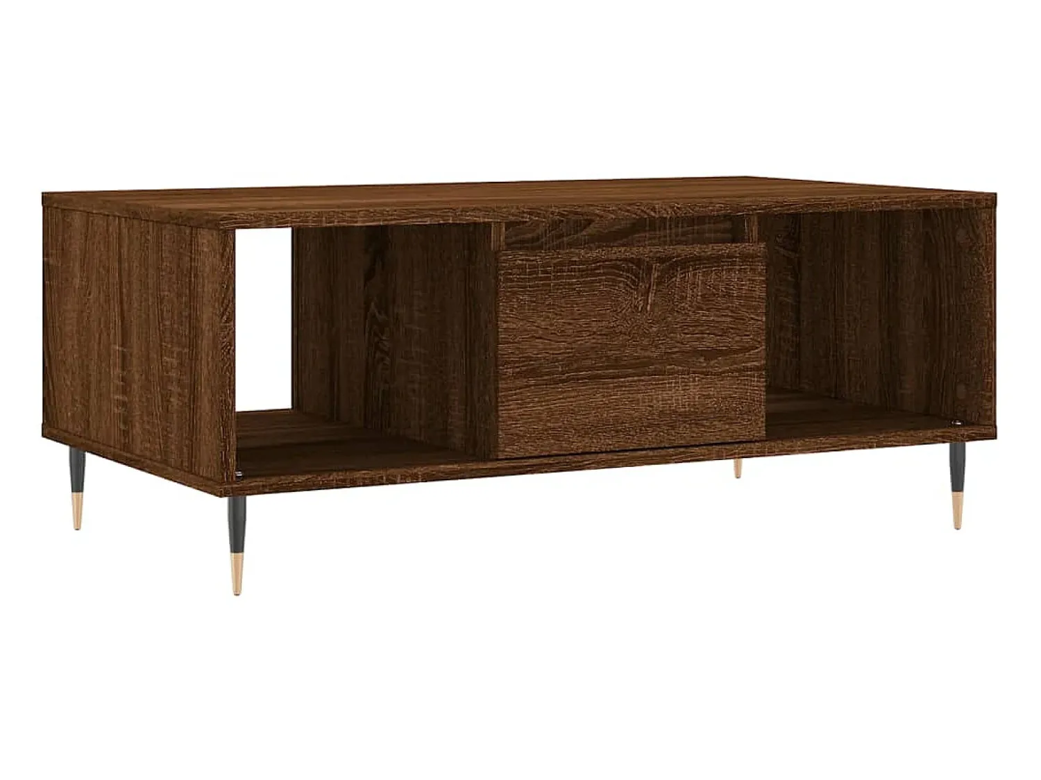 Mesa de centro 90x50x36,5cm derivados madeira carvalho PT841273^ Mesa De Centro