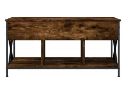 Mesa De Centro* Mesa de centro 100x55x50cm deriv. madeira/metal carvalho fumado PT530400 Castanho