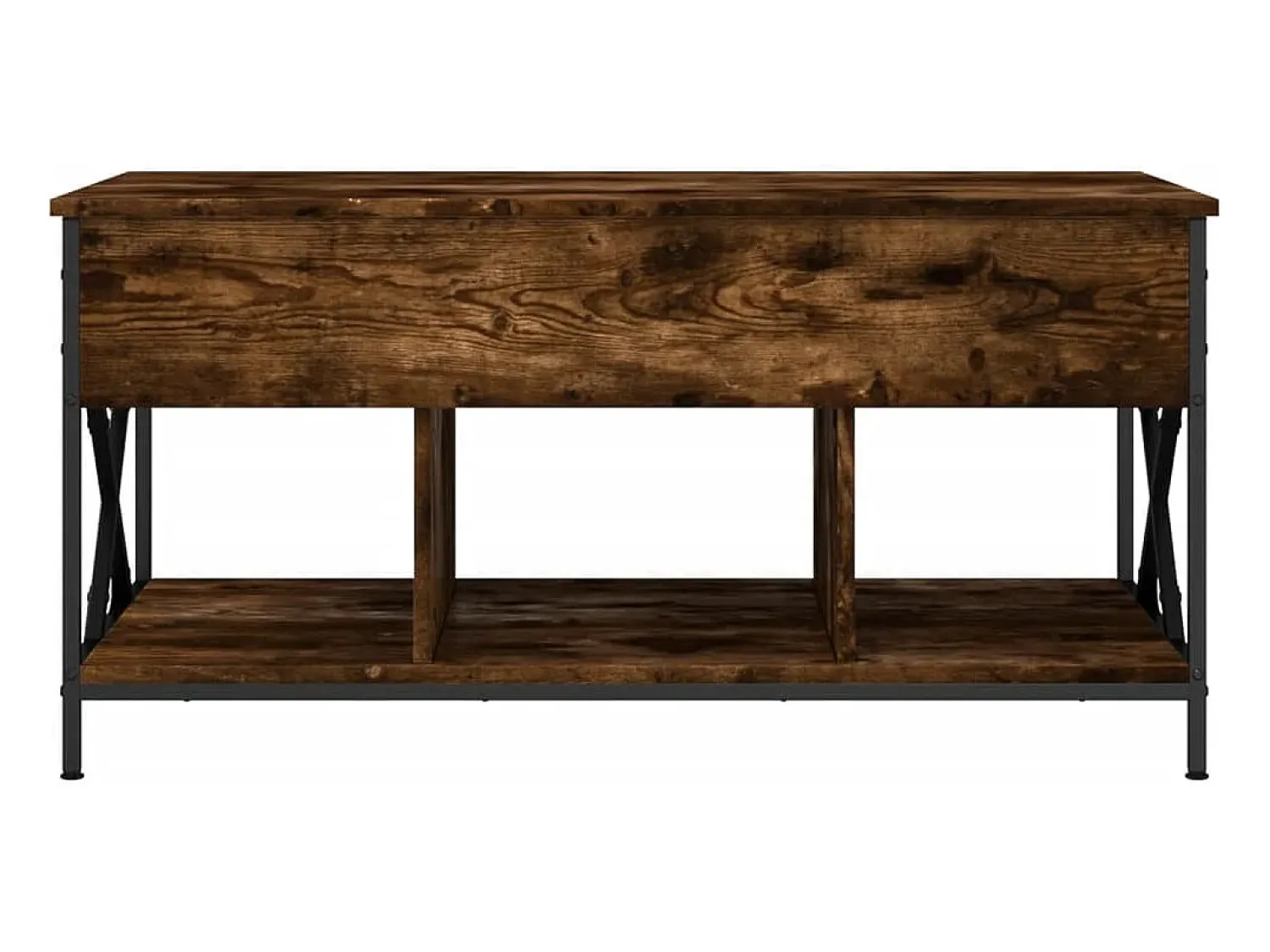 Mesa De Centro* Mesa de centro 100x55x50cm deriv. madeira/metal carvalho fumado PT530400 Castanho