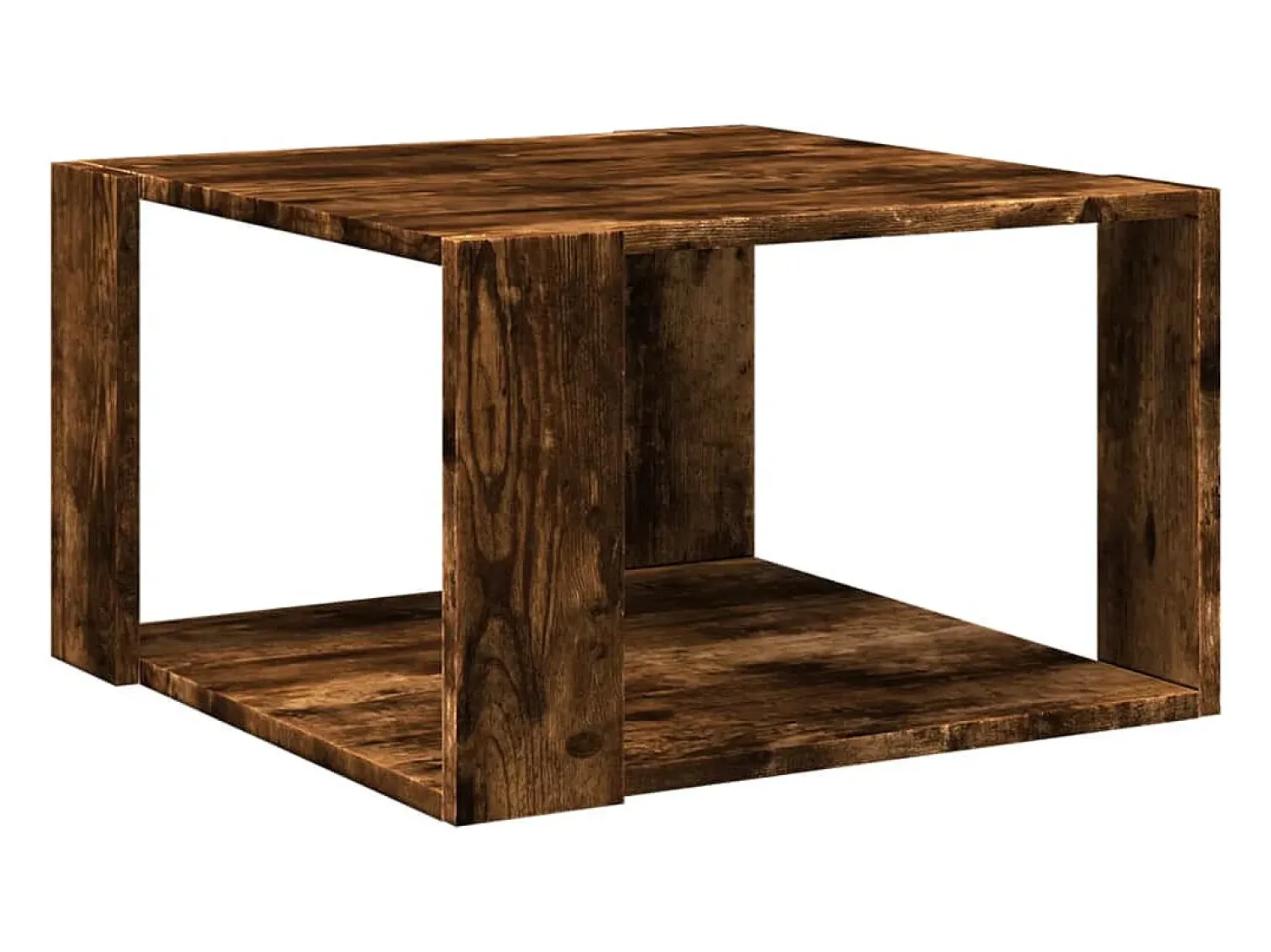 Mesa De Centro| Mesa de centro 51,5x51,5x30cm derivados madeira carvalho fumado PT733773 Castanho
