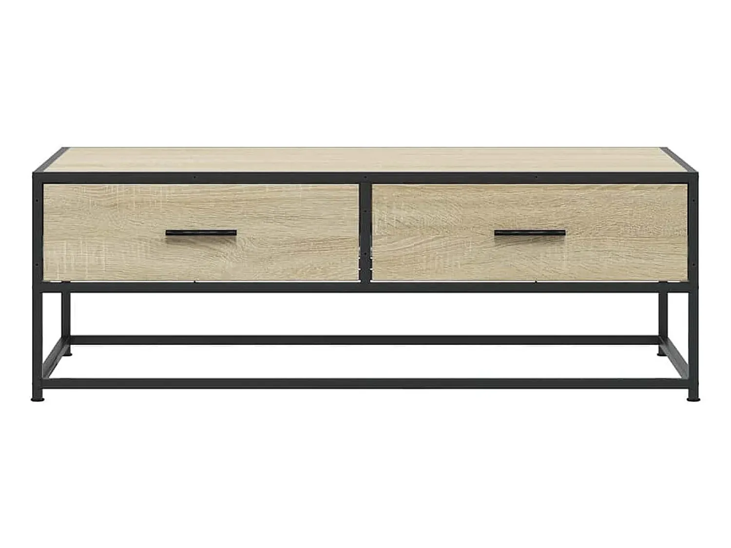 Mesa De Centro*vidaxl Mesa de centro 100x50x35cm deriv. madeira/metal carvalho sonoma Natural claro