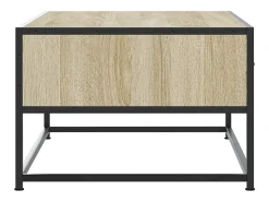 Mesa De Centro*vidaxl Mesa de centro 100x50x35cm deriv. madeira/metal carvalho sonoma Natural claro