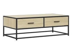 Mesa De Centro*vidaxl Mesa de centro 100x50x35cm deriv. madeira/metal carvalho sonoma Natural claro