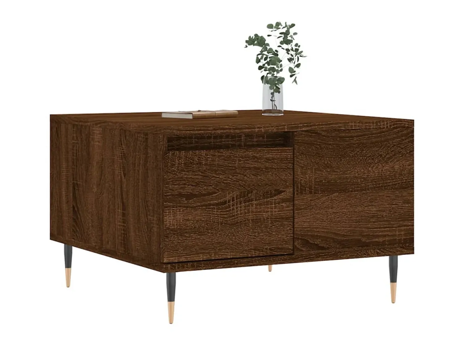 Mesa De Centro* Mesa de centro 55x55x36,5cm derivados madeira carvalho PT950711 Castanho