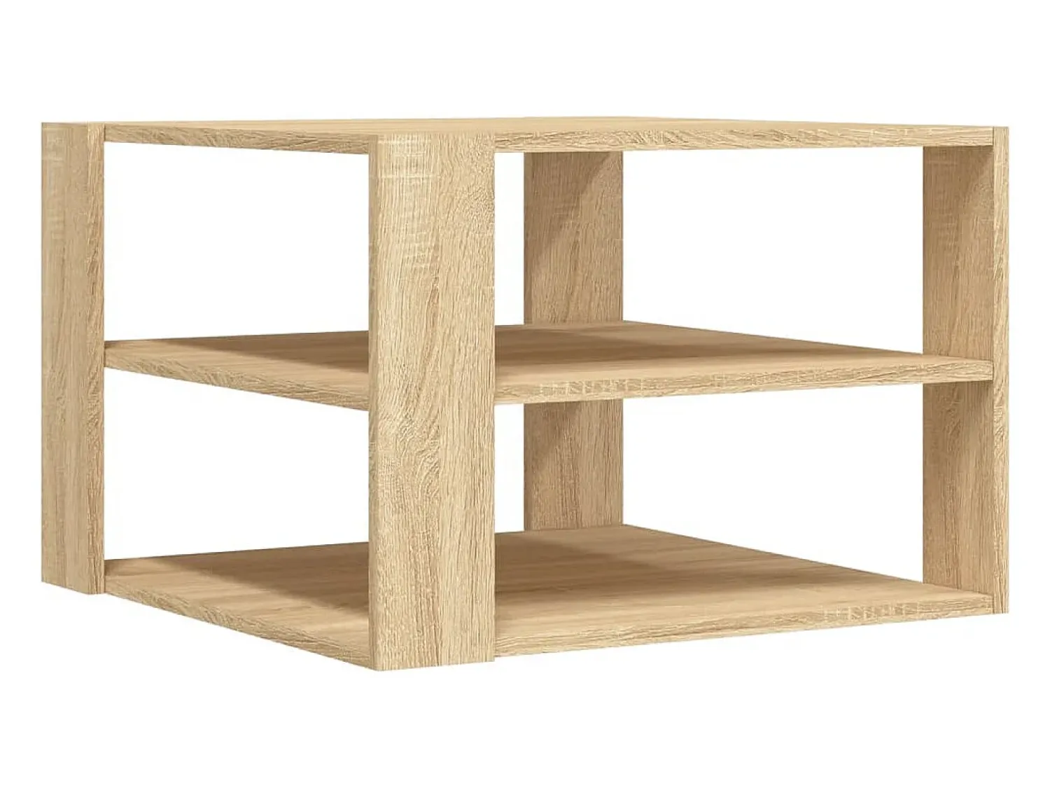 vidaxl Mesa de centro 58x58x40cm derivados madeira carvalho sonoma Natural claro