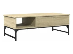 Mesa de centro 100x50x35cm deriv. madeira/metal carvalho sonoma PT523364 Castanho