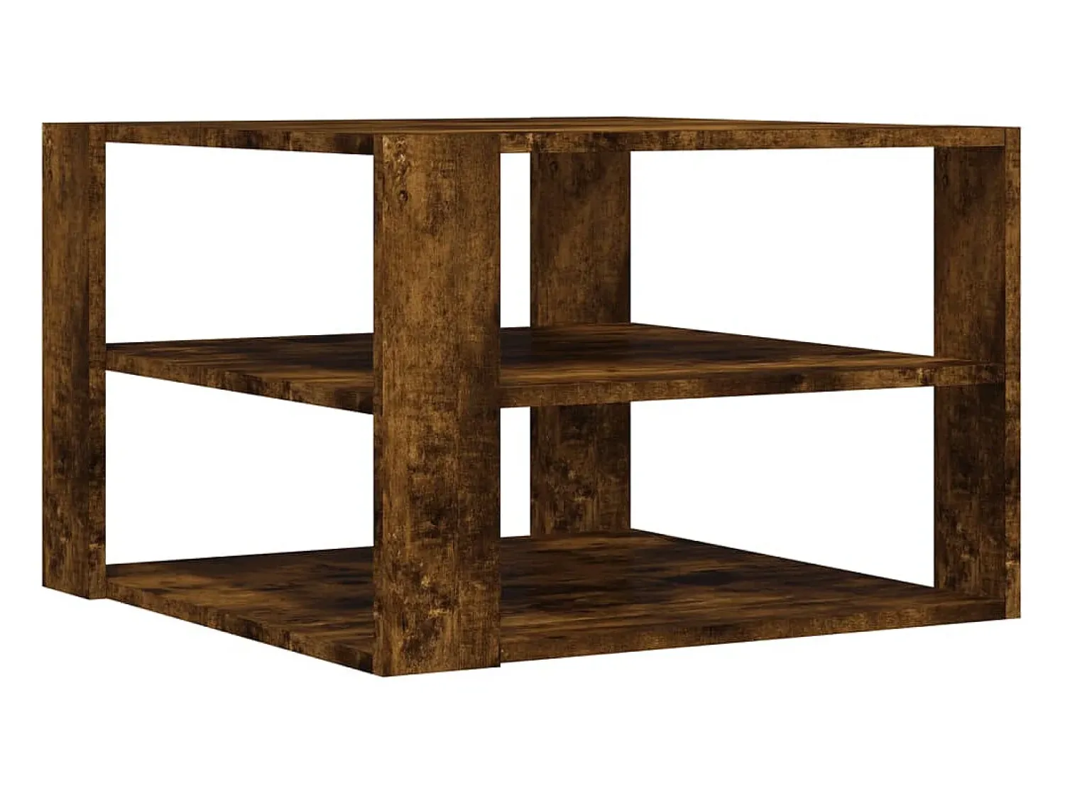 Mesa de centro 59,5x59,5x40cm derivados madeira carvalho fumado PT864996 Castanho