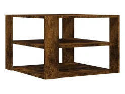 Mesa de centro 59,5x59,5x40cm derivados madeira carvalho fumado PT864996 Castanho