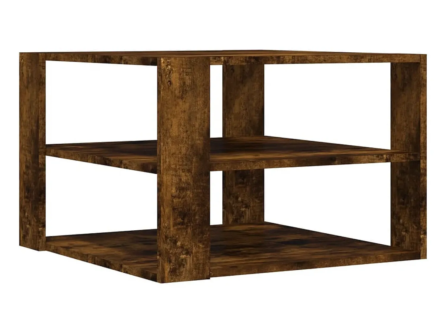 Mesa de centro 59,5x59,5x40cm derivados madeira carvalho fumado PT864996 Castanho
