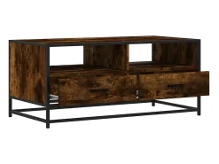 Mesa De Centro*vidaxl Mesa de centro 100x50x45cm deriv. madeira/metal carvalho fumado Natural claro