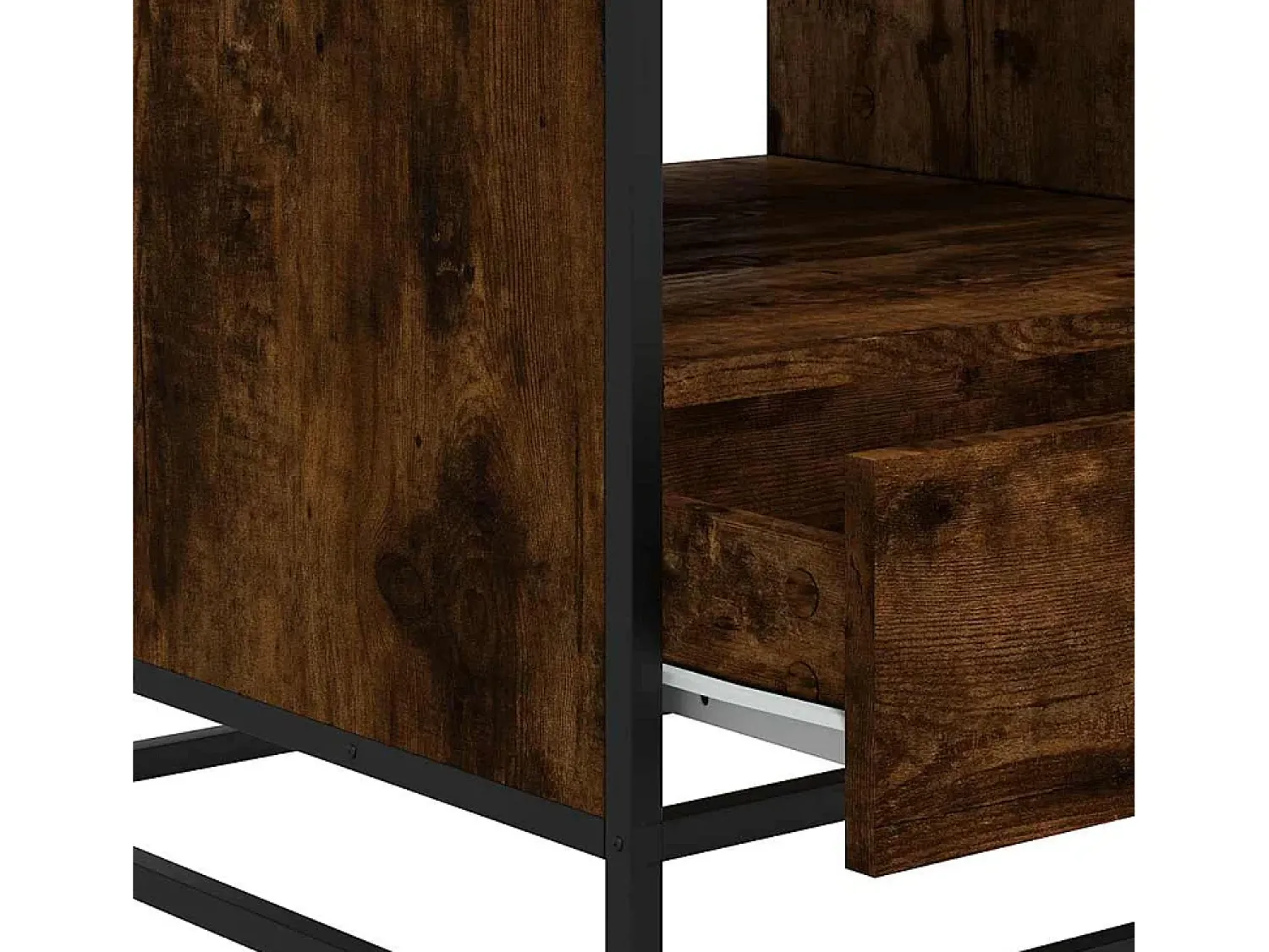 Mesa De Centro*vidaxl Mesa de centro 100x50x45cm deriv. madeira/metal carvalho fumado Natural claro