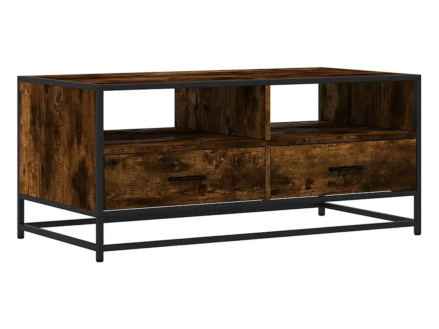 Mesa De Centro*vidaxl Mesa de centro 100x50x45cm deriv. madeira/metal carvalho fumado Natural claro