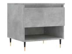 Best vidaxl Mesa de centro 50x46x50cm derivados de madeira cinzento-cimento Cinzento claro