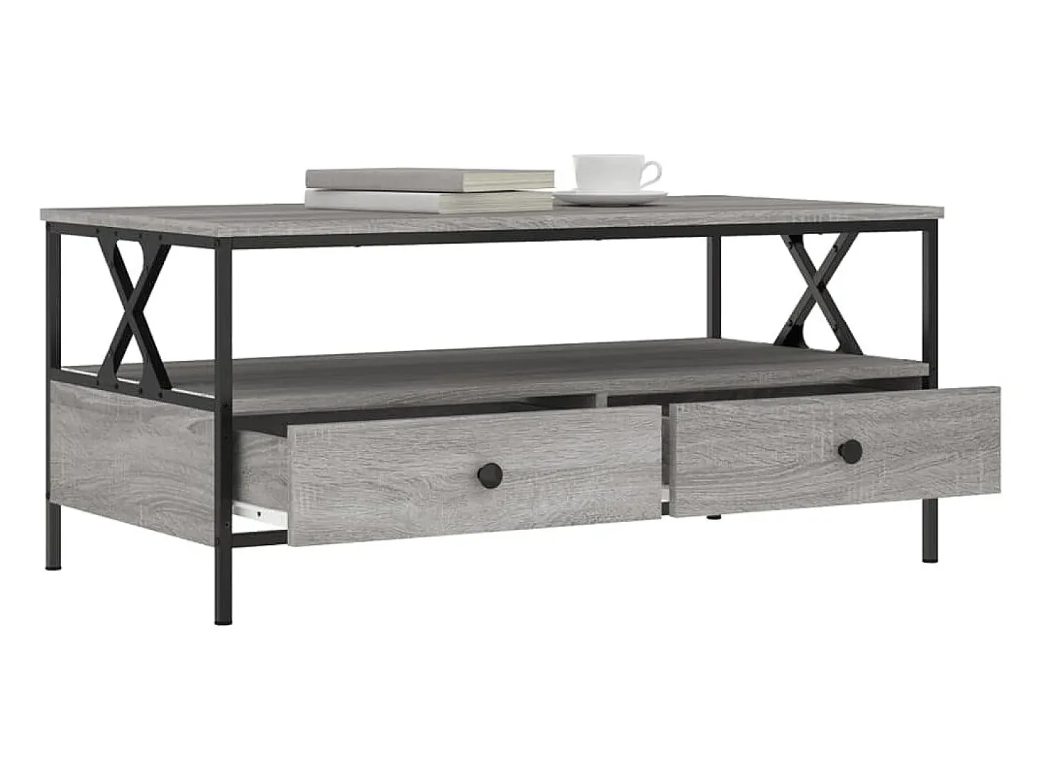 vidaxl Mesa de centro 100x51x45cm derivados de madeira sonoma^ Mesa De Centro