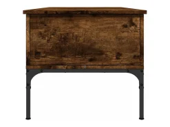 Online vidaxl Mesa de centro 100x50x45cm deriv. madeira/metal carvalho fumado Castanho