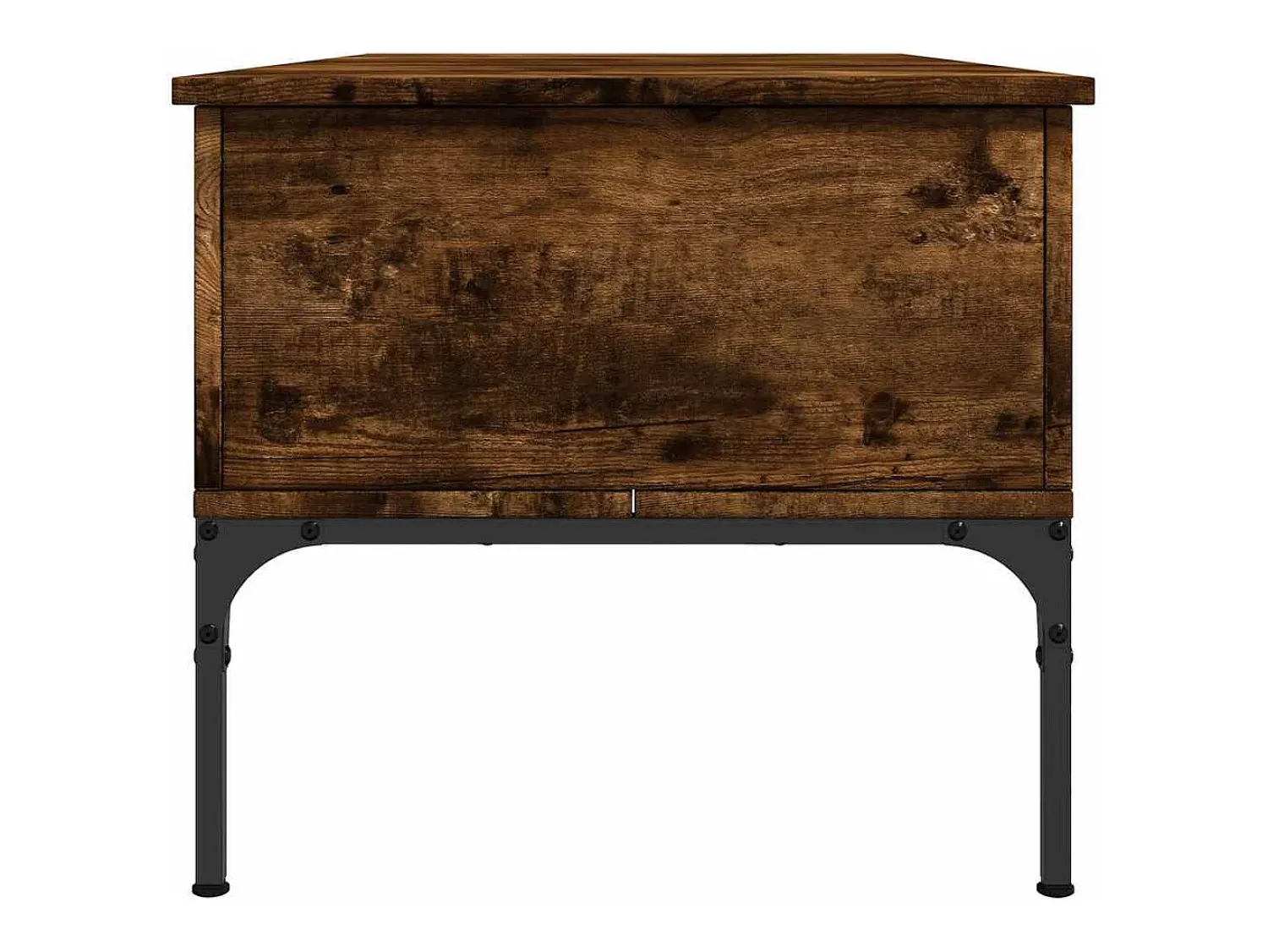 Online vidaxl Mesa de centro 100x50x45cm deriv. madeira/metal carvalho fumado Castanho