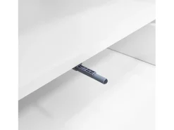 Mesa De Centro| Mesa de centro 100x39,2x60cm, formato nuvem com gavetas e compartimentos de arrumação, aglomerado, Branco