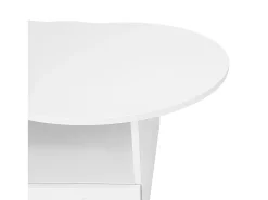 Mesa De Centro| Mesa de centro 100x39,2x60cm, formato nuvem com gavetas e compartimentos de arrumação, aglomerado, Branco