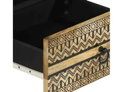 vidaxl Mesa de centro 80x54x40cm madeira mangueira áspera maciça^ Mesa De Centro