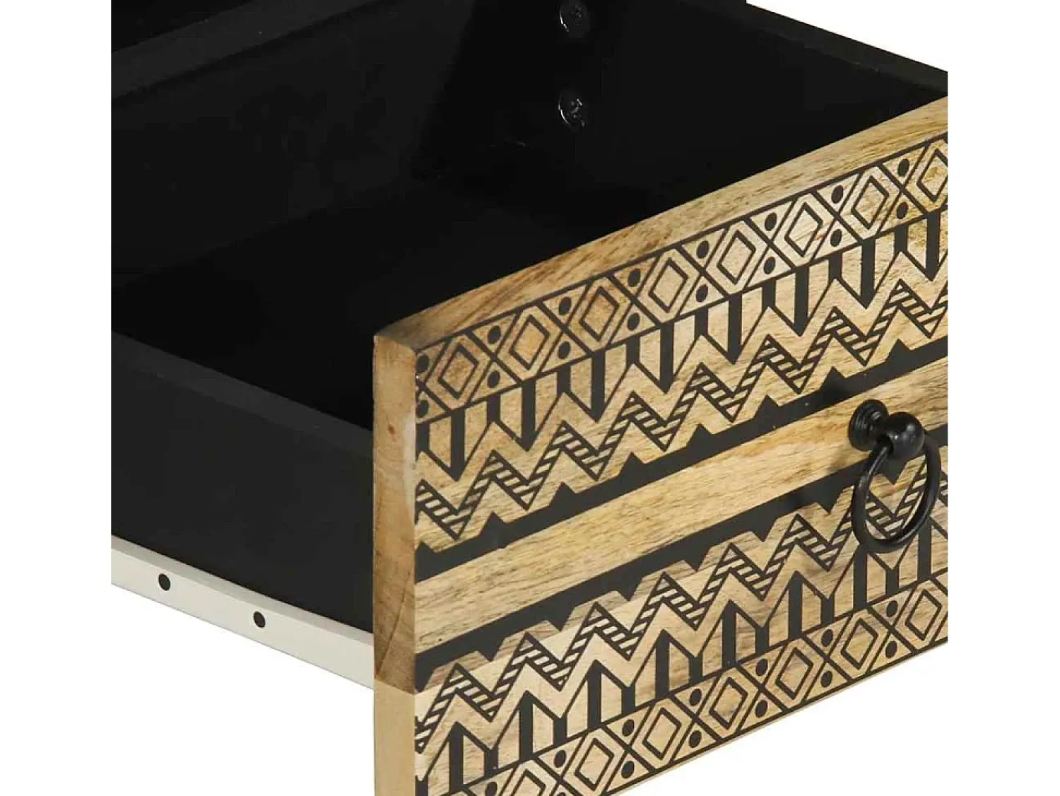 vidaxl Mesa de centro 80x54x40cm madeira mangueira áspera maciça^ Mesa De Centro