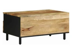 vidaxl Mesa de centro 80x54x40cm madeira mangueira áspera maciça^ Mesa De Centro