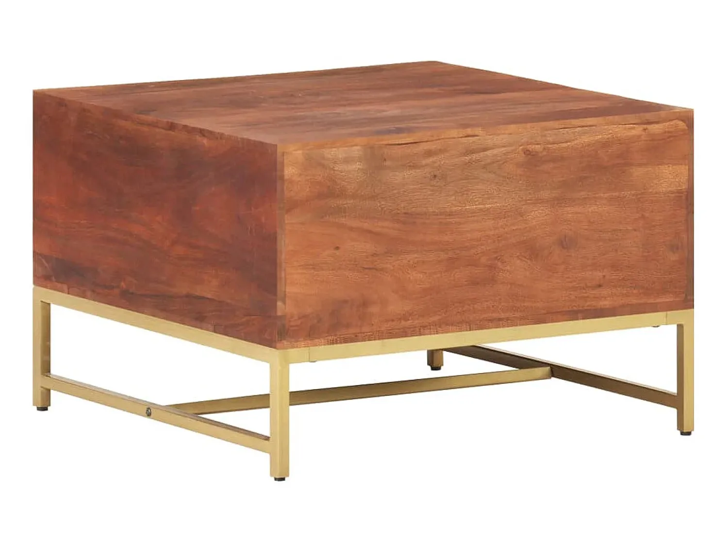 Mesa De Centro| Mesa de centro 67x67x45cm madeira de acácia maciça mel PT642252 Castanho