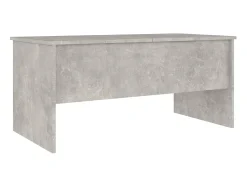 Mesa de centro 102x50,5x46,5cm madeira processada cinza cimento PT316622^ Mesa De Centro