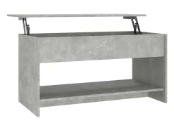 Mesa de centro 102x50x52,5cm madeira processada cinza cimento PT657474^ Mesa De Centro