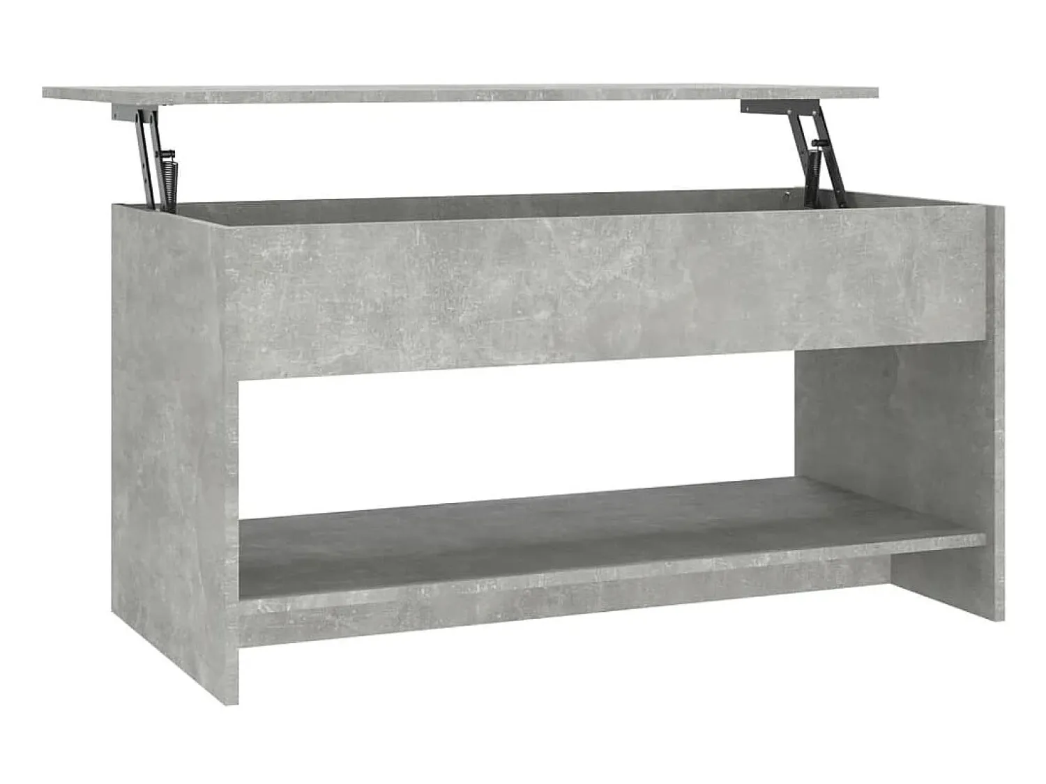 Mesa de centro 102x50x52,5cm madeira processada cinza cimento PT657474^ Mesa De Centro