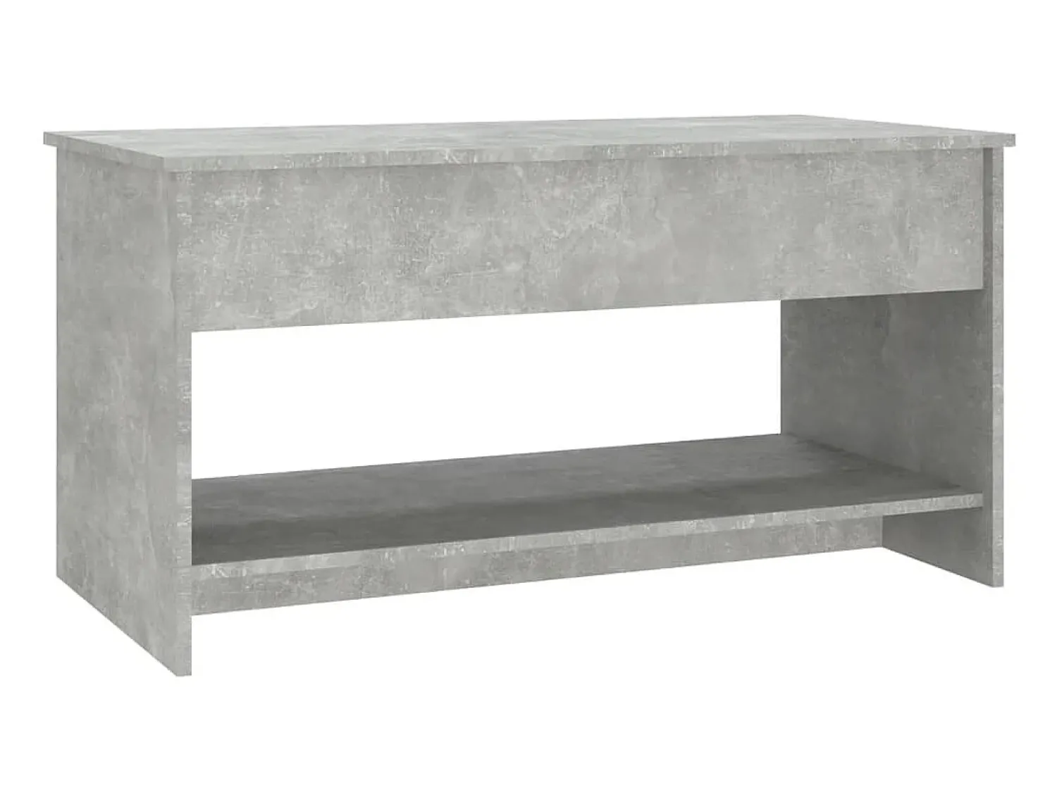 Mesa de centro 102x50x52,5cm madeira processada cinza cimento PT657474^ Mesa De Centro