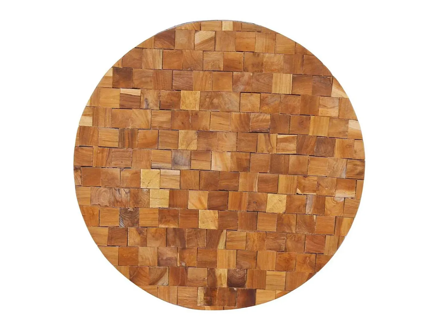 Outlet vidaxl Mesa de centro 60x60x35cm madeira de teca maciça Natural claro