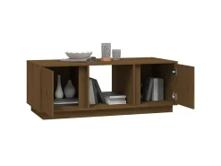 Mesa De Centro| Mesa de centro 110x50x40cm madeira de pinho maciça mel PT740775 Castanho