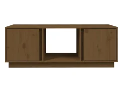 Mesa De Centro| Mesa de centro 110x50x40cm madeira de pinho maciça mel PT740775 Castanho