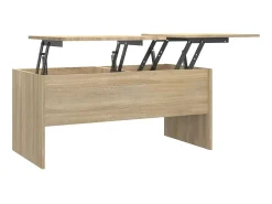 Mesa De Centro| Mesa de centro 102x50,5x46,5cm madeira processada carvalho sonoma PT757546 Castanho