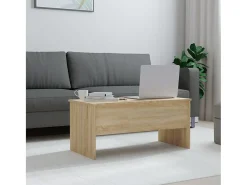 Mesa De Centro| Mesa de centro 102x50,5x46,5cm madeira processada carvalho sonoma PT757546 Castanho