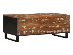 vidaxl Mesa de centro 100x54x40cm madeira recuperada/derivados madeira Natural claro