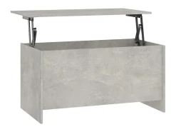 Mesa De Centro| Mesa de centro 102x55,5x52,5cm madeira processada cinza cimento PT750674 Cinzento